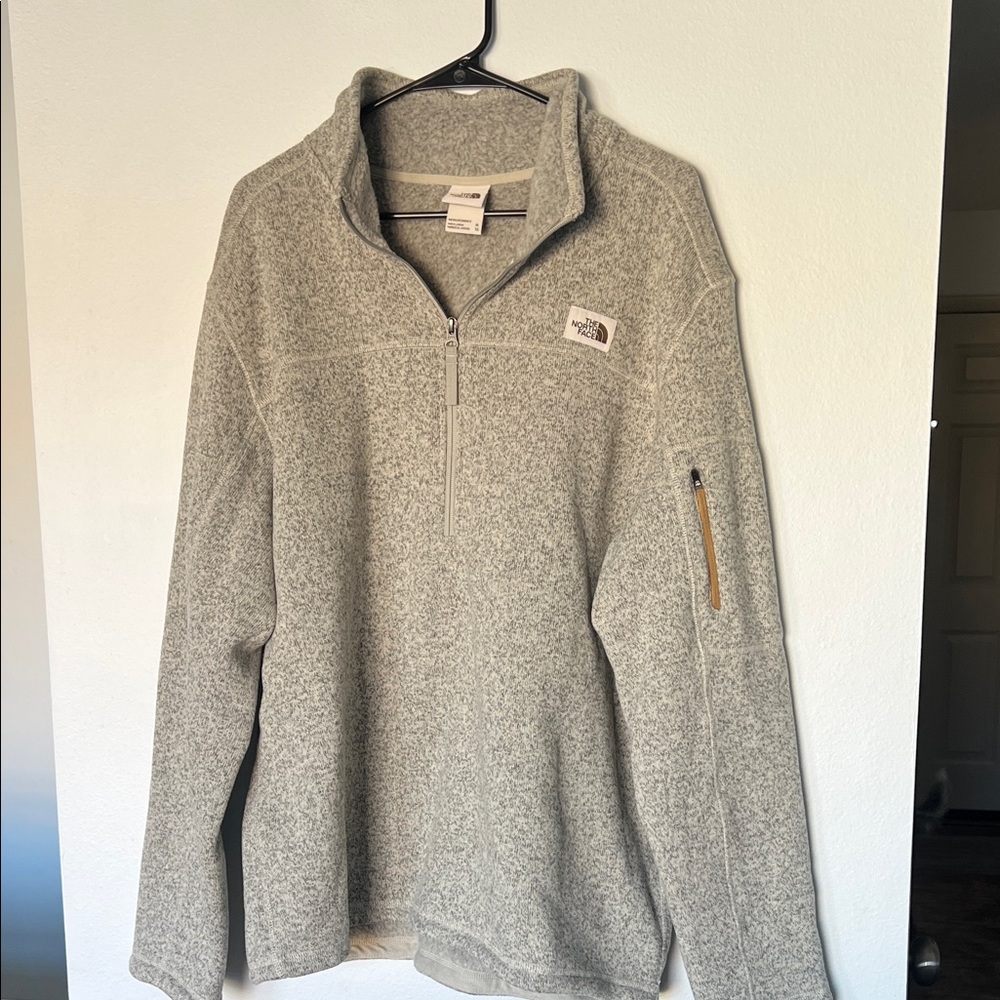 The North Face Men's Tan/Green/Grey 1/4 zip